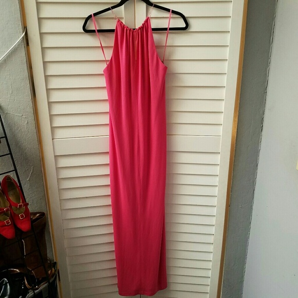 Kay Unger Dresses & Skirts - KAY UNGER MAGENTA Cocktail Dress w/Beaded Straps